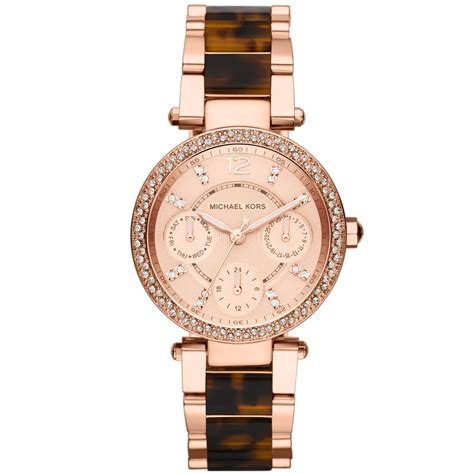 michael kors parker tortoise gold watch|Parker Tortoise Acetate Watch .